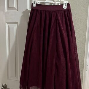 Torrid Maroon A-line Skirt